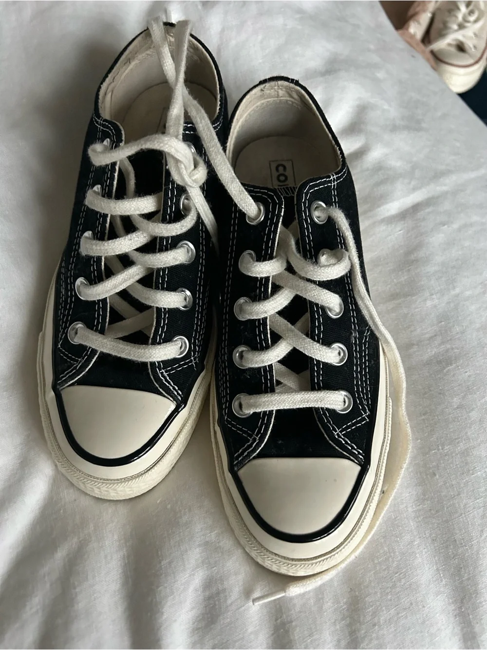 Converse Kids Black and White Canvas Low-Top Sneakers